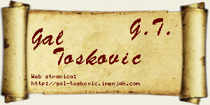 Gal Tošković vizit kartica